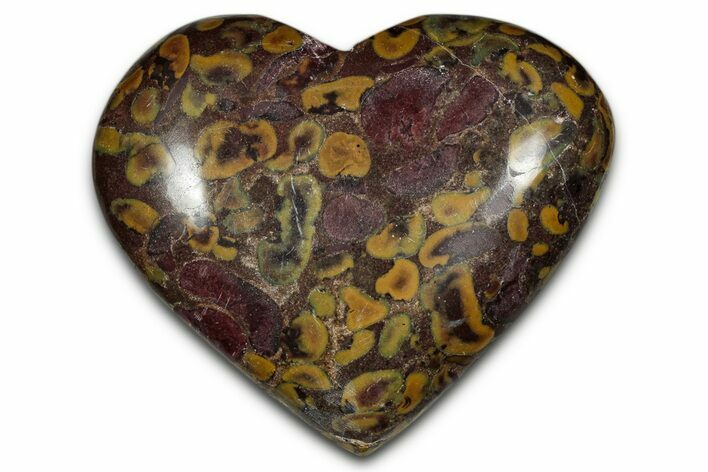 Polished Fruit Jasper Heart- India #343169